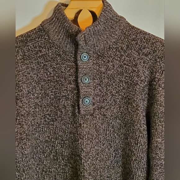 BASS Nice Mens Sweater with fleece  inside collar. Size XL - Picture 2 of 8